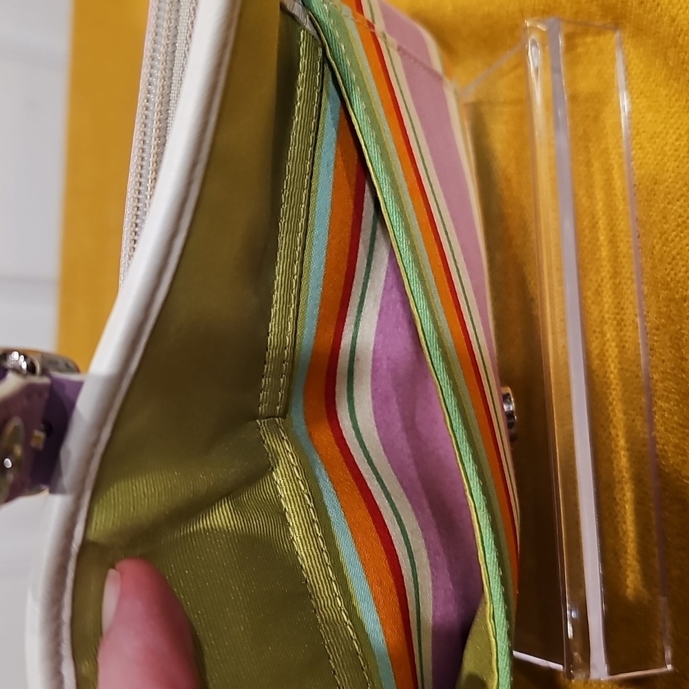 Coach Hampton Multicolor Stripe Large Wristlet - EUC - Picture 8 of 12